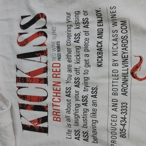 KICKASS BRITCHEN RED Tee Shirt EUC GILDAN ULTRA COTTON  2XL TAUPE DEADSTOCK - Picture 1 of 15